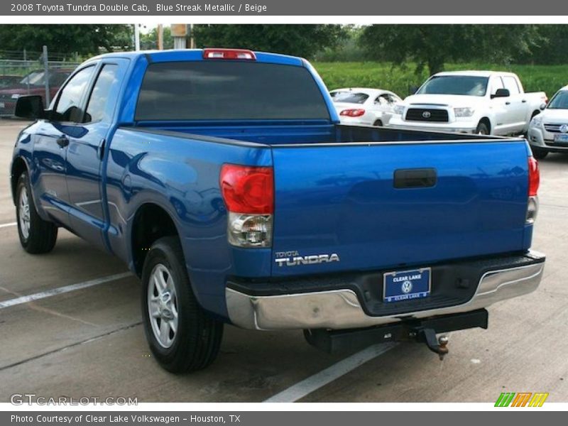 Blue Streak Metallic / Beige 2008 Toyota Tundra Double Cab