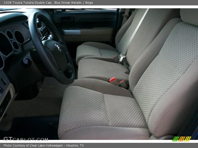Blue Streak Metallic / Beige 2008 Toyota Tundra Double Cab