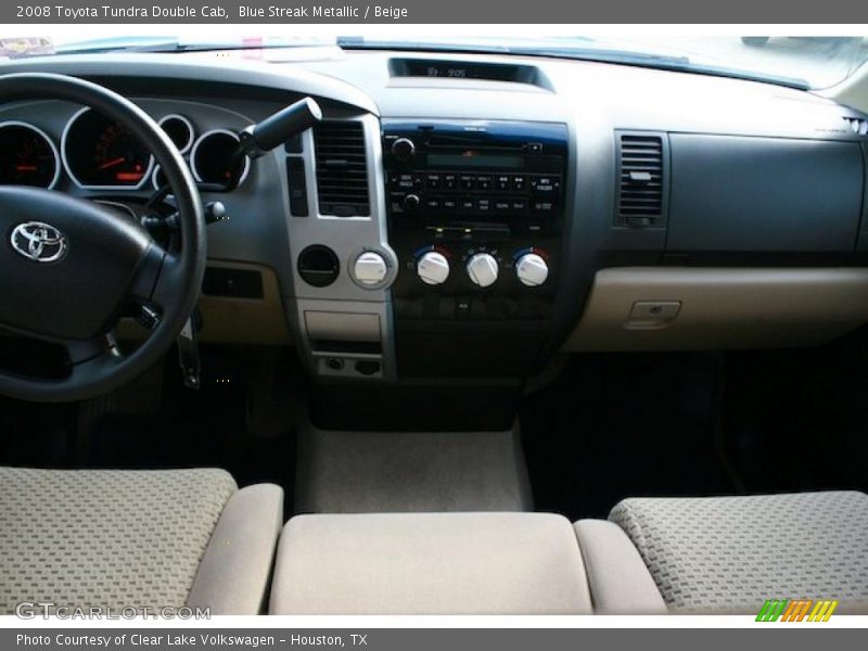 Blue Streak Metallic / Beige 2008 Toyota Tundra Double Cab
