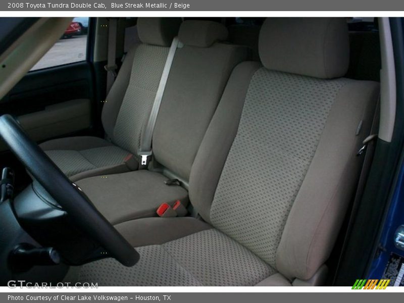 Blue Streak Metallic / Beige 2008 Toyota Tundra Double Cab
