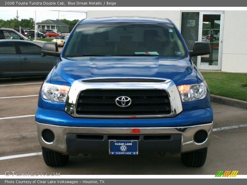Blue Streak Metallic / Beige 2008 Toyota Tundra Double Cab