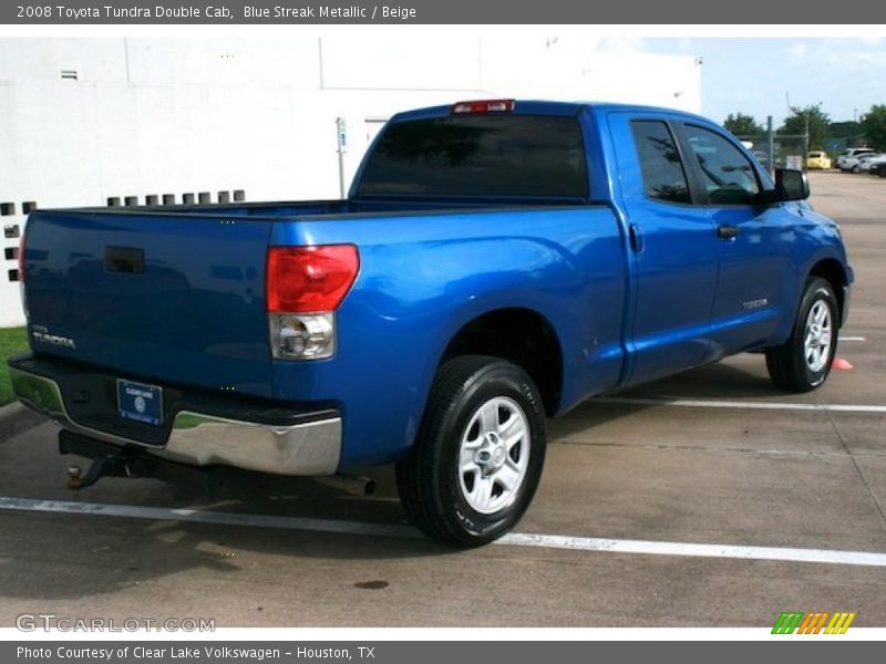 Blue Streak Metallic / Beige 2008 Toyota Tundra Double Cab