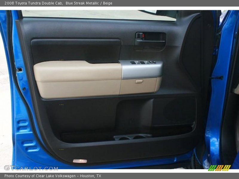 Blue Streak Metallic / Beige 2008 Toyota Tundra Double Cab