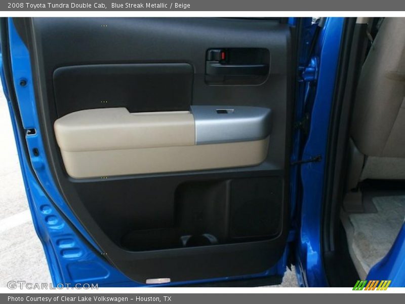 Blue Streak Metallic / Beige 2008 Toyota Tundra Double Cab