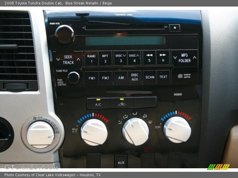 Blue Streak Metallic / Beige 2008 Toyota Tundra Double Cab