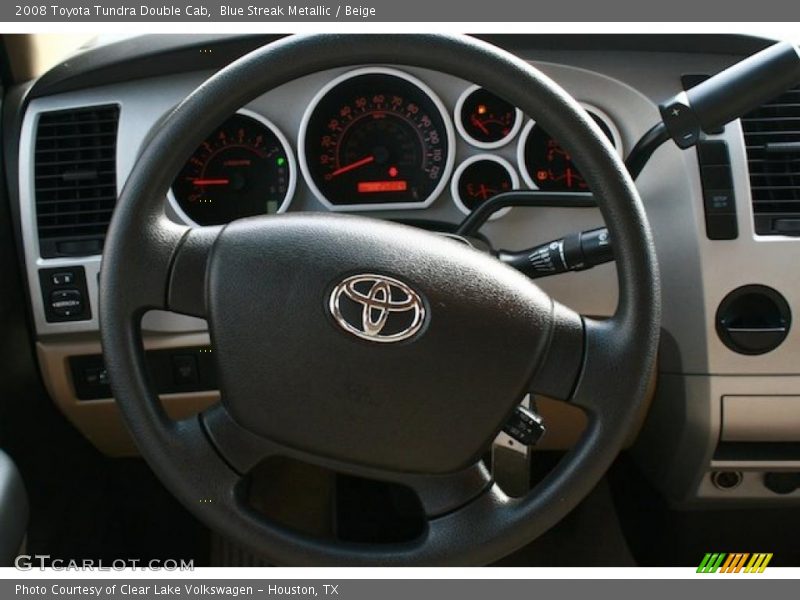 Blue Streak Metallic / Beige 2008 Toyota Tundra Double Cab