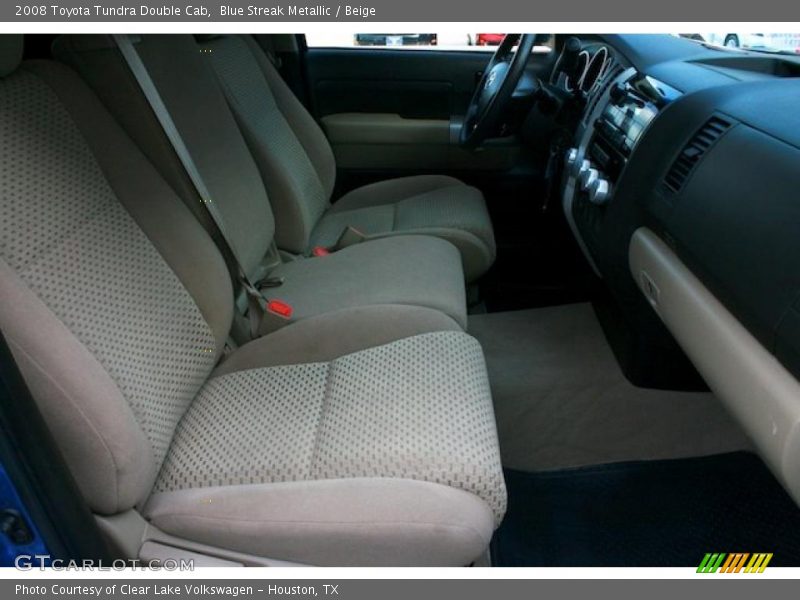 Blue Streak Metallic / Beige 2008 Toyota Tundra Double Cab