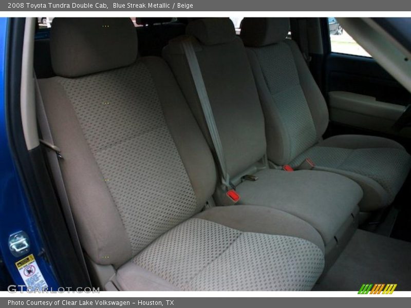 Blue Streak Metallic / Beige 2008 Toyota Tundra Double Cab