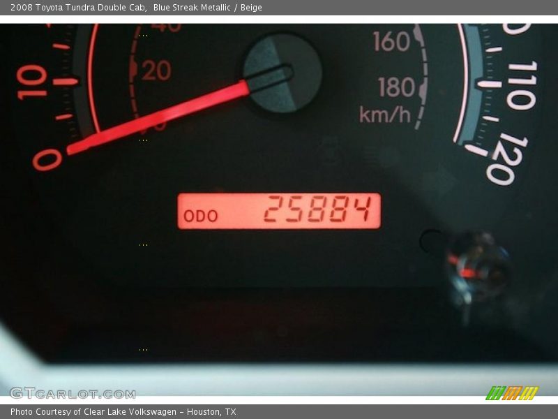 Blue Streak Metallic / Beige 2008 Toyota Tundra Double Cab