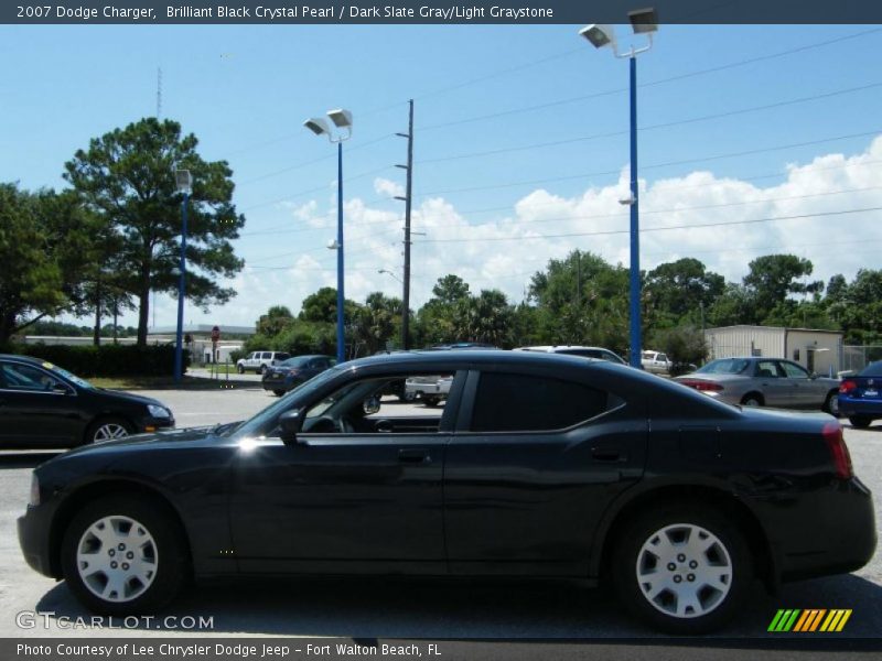Brilliant Black Crystal Pearl / Dark Slate Gray/Light Graystone 2007 Dodge Charger