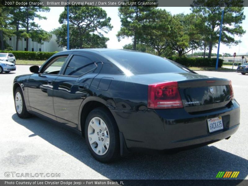 Brilliant Black Crystal Pearl / Dark Slate Gray/Light Graystone 2007 Dodge Charger