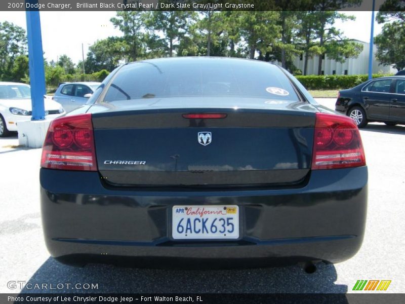 Brilliant Black Crystal Pearl / Dark Slate Gray/Light Graystone 2007 Dodge Charger