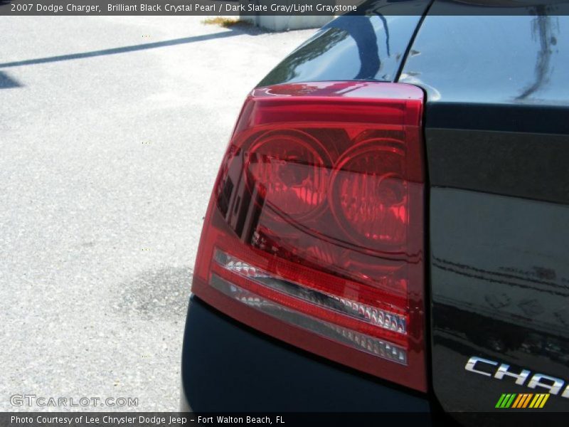 Brilliant Black Crystal Pearl / Dark Slate Gray/Light Graystone 2007 Dodge Charger