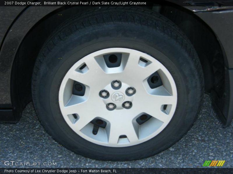 Brilliant Black Crystal Pearl / Dark Slate Gray/Light Graystone 2007 Dodge Charger