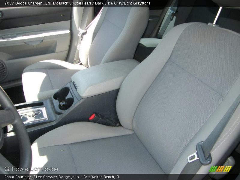 Brilliant Black Crystal Pearl / Dark Slate Gray/Light Graystone 2007 Dodge Charger