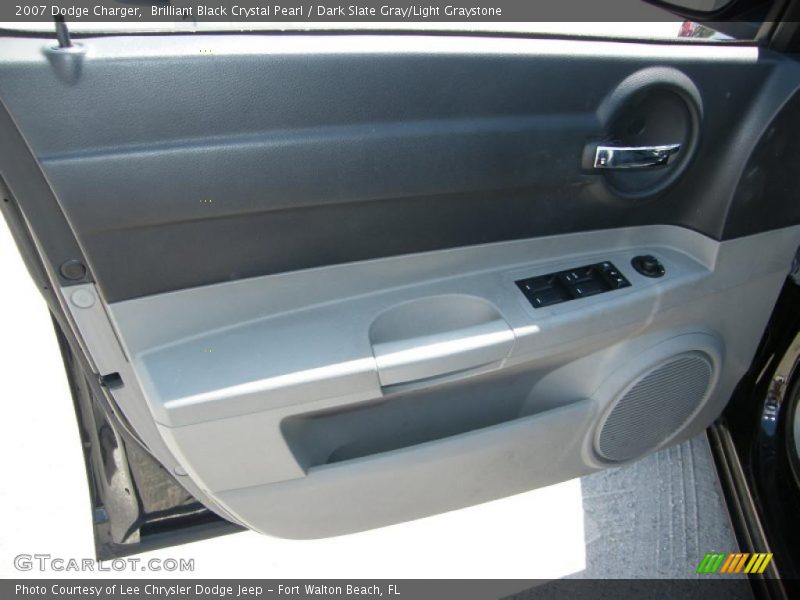 Brilliant Black Crystal Pearl / Dark Slate Gray/Light Graystone 2007 Dodge Charger