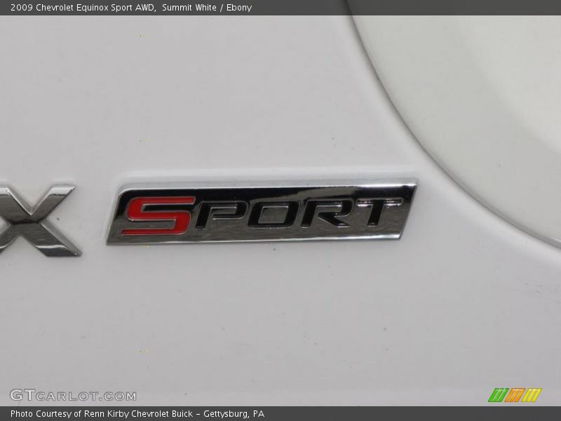 Summit White / Ebony 2009 Chevrolet Equinox Sport AWD