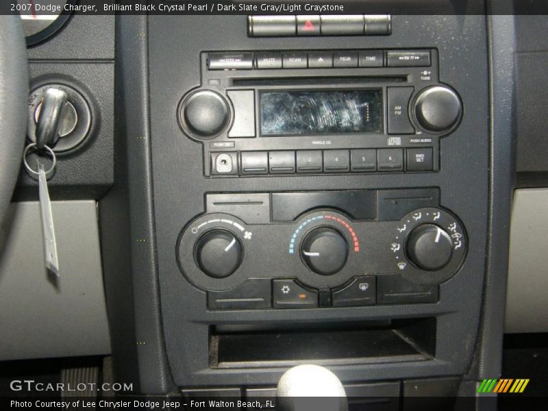 Brilliant Black Crystal Pearl / Dark Slate Gray/Light Graystone 2007 Dodge Charger