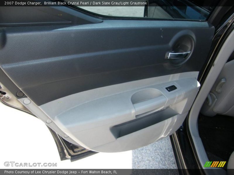 Brilliant Black Crystal Pearl / Dark Slate Gray/Light Graystone 2007 Dodge Charger