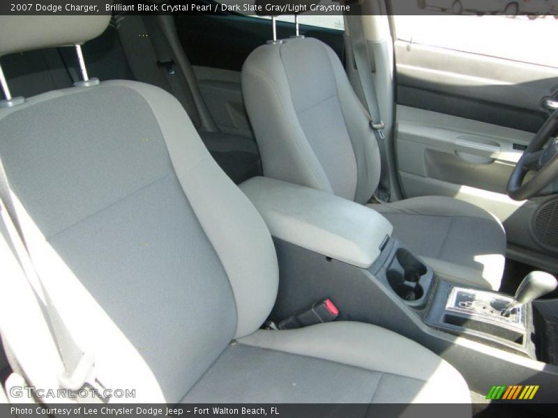 Brilliant Black Crystal Pearl / Dark Slate Gray/Light Graystone 2007 Dodge Charger