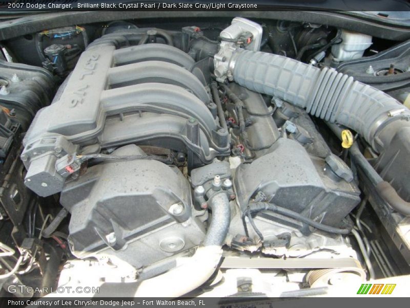 Brilliant Black Crystal Pearl / Dark Slate Gray/Light Graystone 2007 Dodge Charger