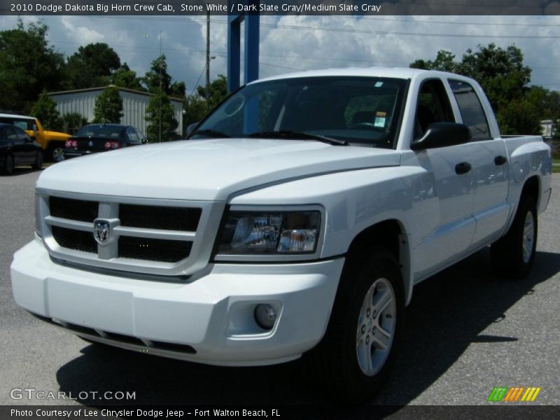 Stone White / Dark Slate Gray/Medium Slate Gray 2010 Dodge Dakota Big Horn Crew Cab