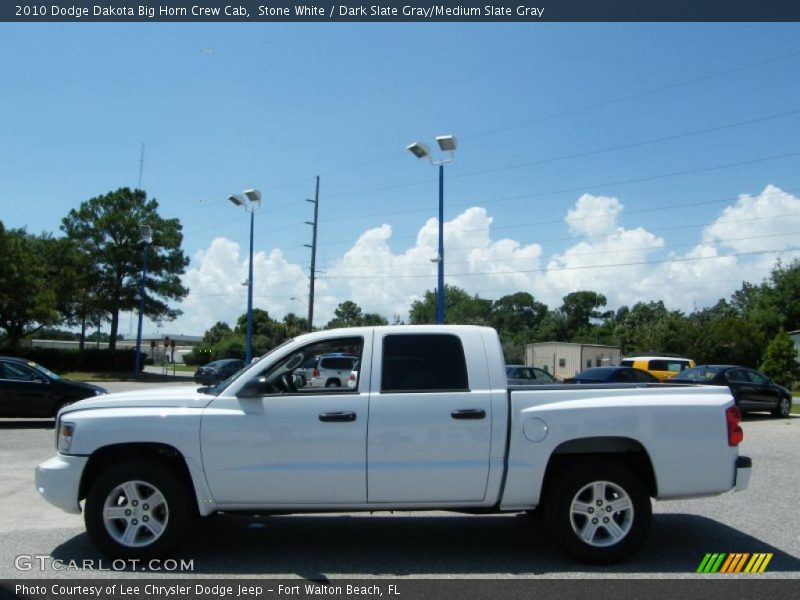 Stone White / Dark Slate Gray/Medium Slate Gray 2010 Dodge Dakota Big Horn Crew Cab