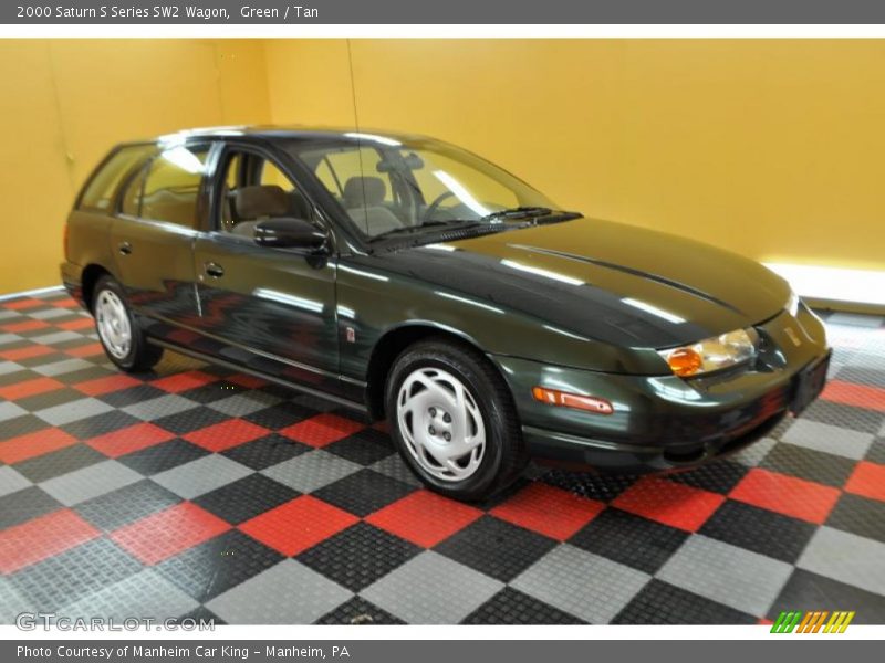 Green / Tan 2000 Saturn S Series SW2 Wagon