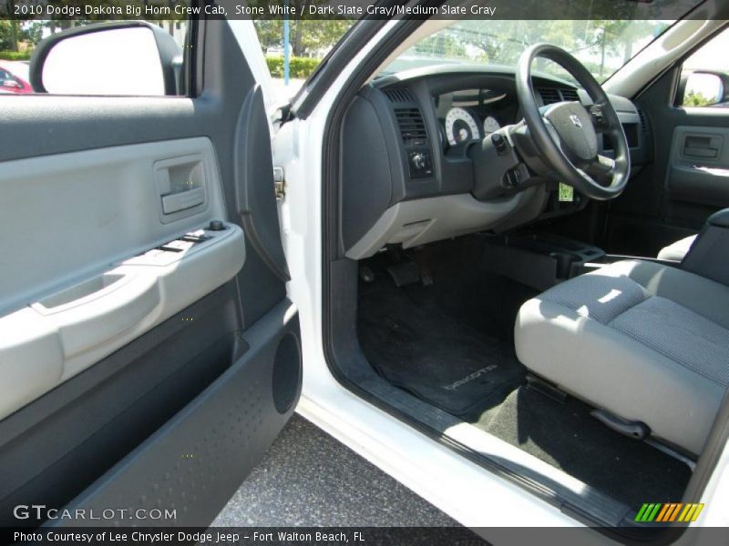 Stone White / Dark Slate Gray/Medium Slate Gray 2010 Dodge Dakota Big Horn Crew Cab