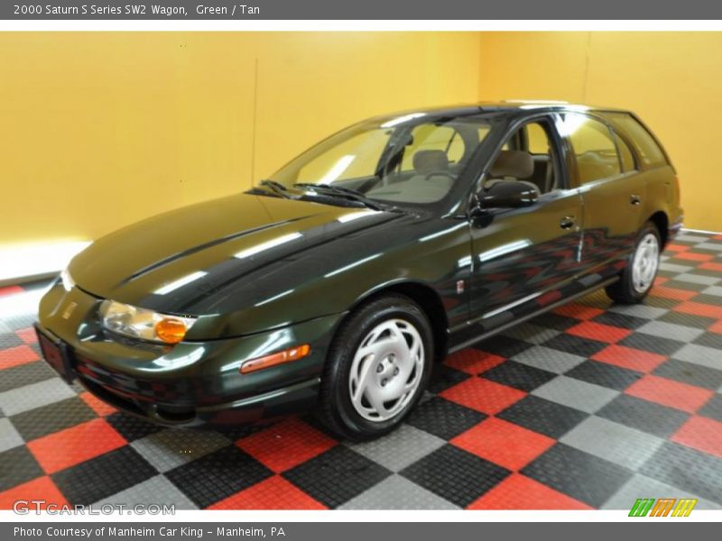 Green / Tan 2000 Saturn S Series SW2 Wagon