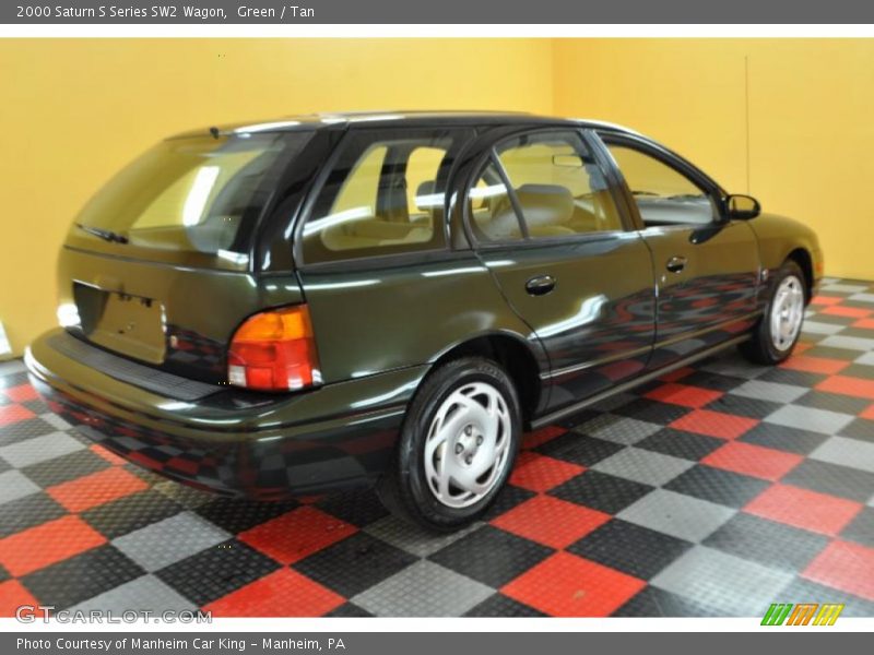 Green / Tan 2000 Saturn S Series SW2 Wagon