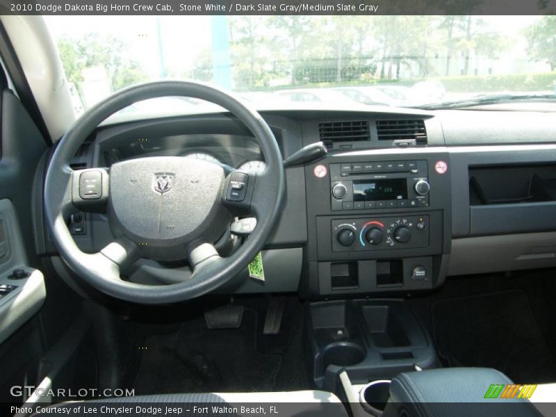 Stone White / Dark Slate Gray/Medium Slate Gray 2010 Dodge Dakota Big Horn Crew Cab