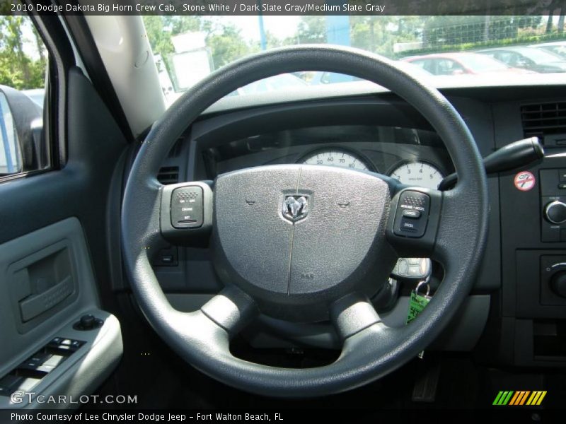 Stone White / Dark Slate Gray/Medium Slate Gray 2010 Dodge Dakota Big Horn Crew Cab