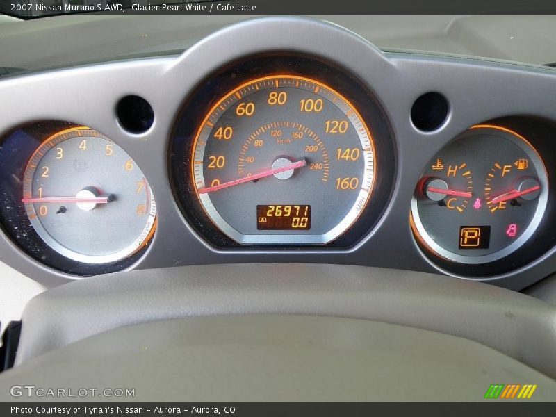 Glacier Pearl White / Cafe Latte 2007 Nissan Murano S AWD