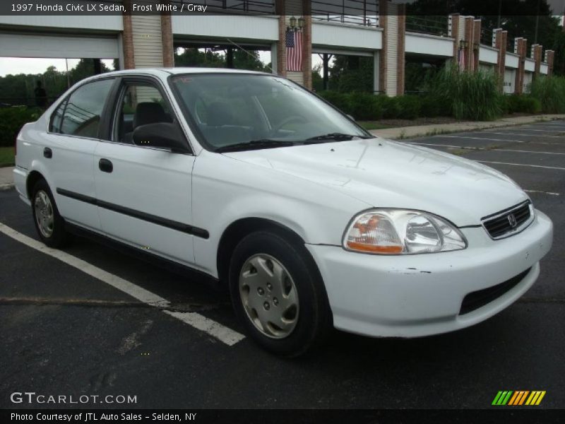 Frost White / Gray 1997 Honda Civic LX Sedan