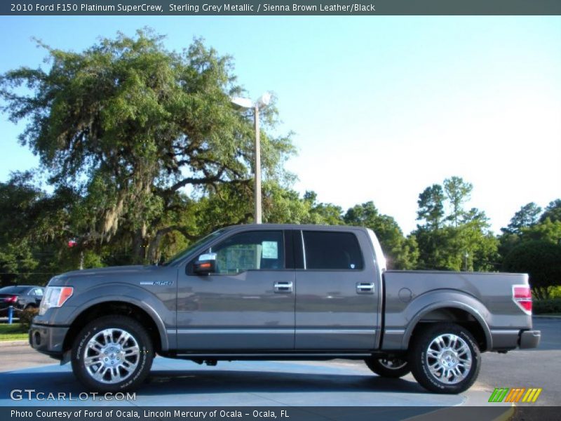 Sterling Grey Metallic / Sienna Brown Leather/Black 2010 Ford F150 Platinum SuperCrew