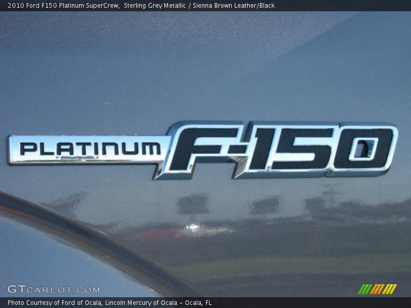Sterling Grey Metallic / Sienna Brown Leather/Black 2010 Ford F150 Platinum SuperCrew