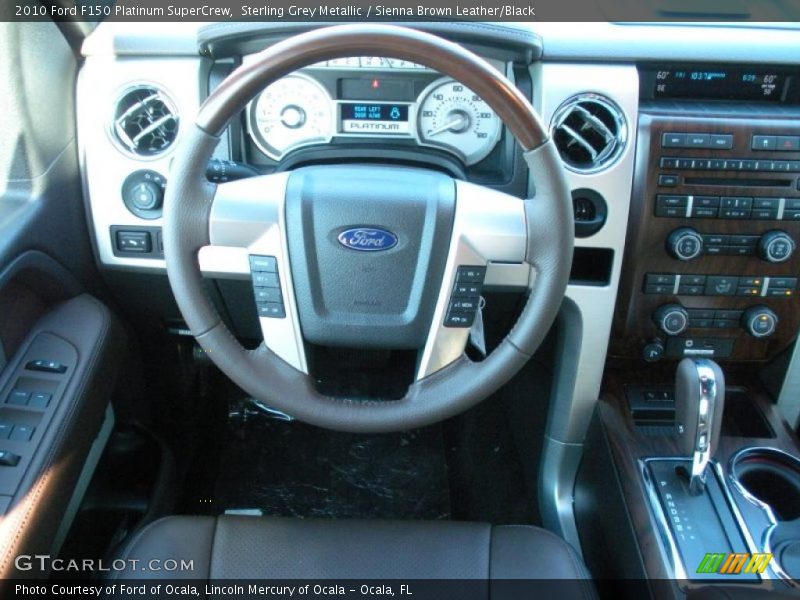 Sterling Grey Metallic / Sienna Brown Leather/Black 2010 Ford F150 Platinum SuperCrew