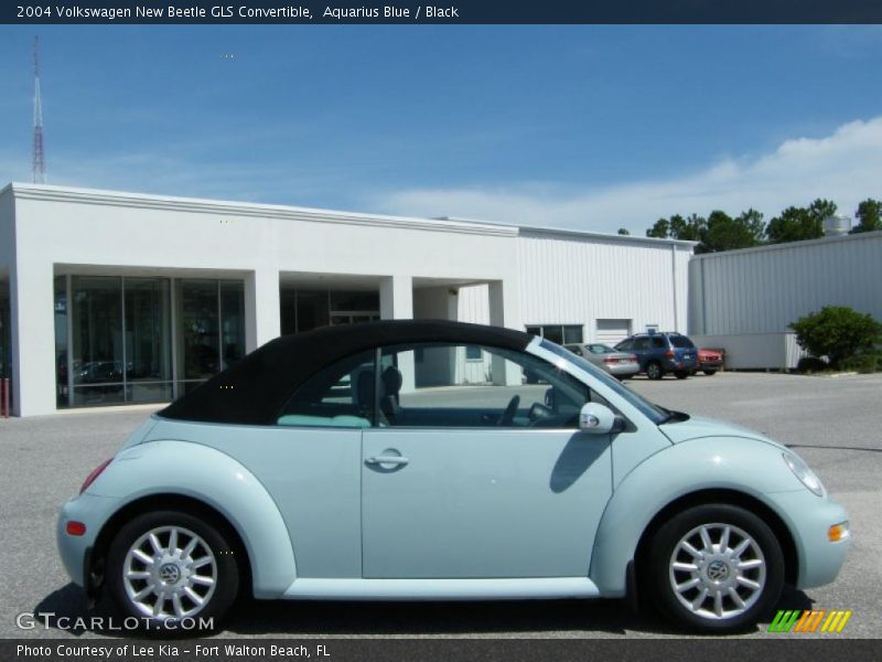 Aquarius Blue / Black 2004 Volkswagen New Beetle GLS Convertible