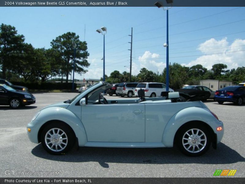 Aquarius Blue / Black 2004 Volkswagen New Beetle GLS Convertible
