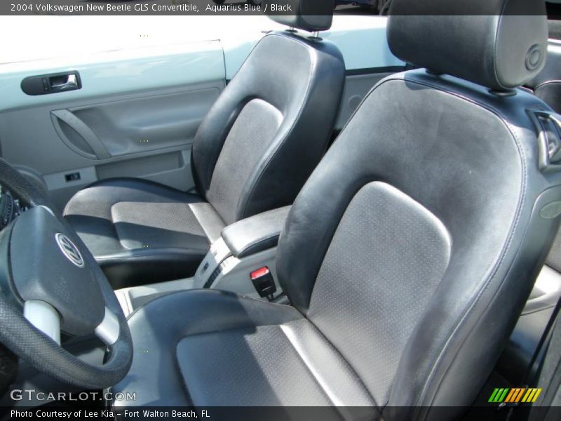 Aquarius Blue / Black 2004 Volkswagen New Beetle GLS Convertible