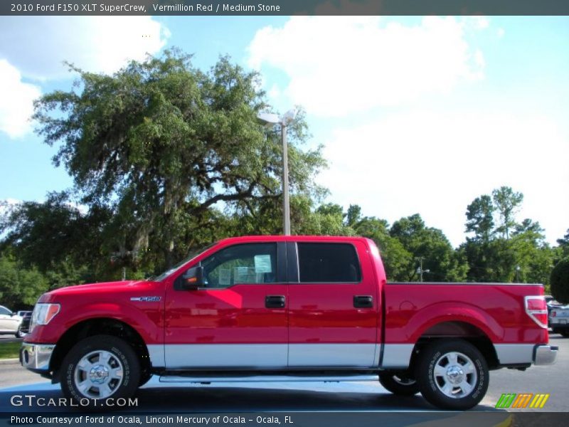 Vermillion Red / Medium Stone 2010 Ford F150 XLT SuperCrew