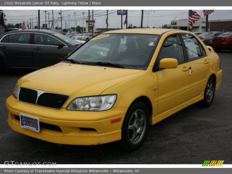 Lightning Yellow / Black 2002 Mitsubishi Lancer OZ Rally