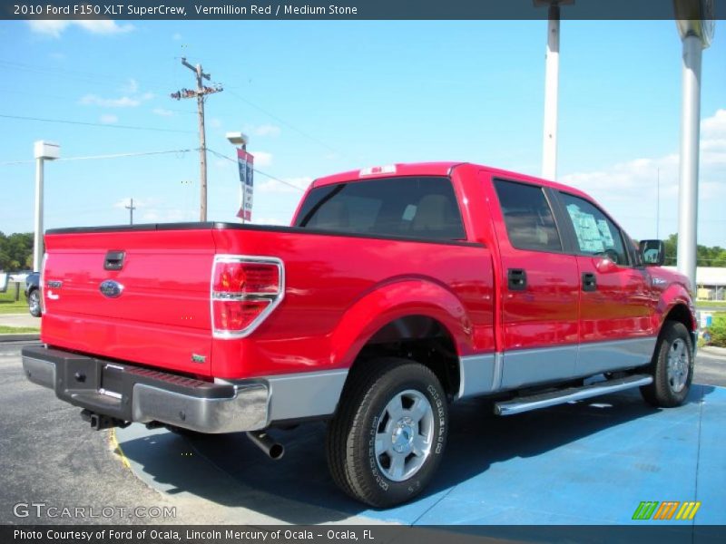 Vermillion Red / Medium Stone 2010 Ford F150 XLT SuperCrew