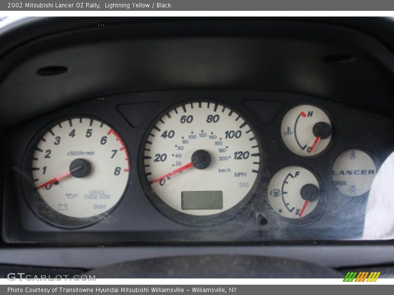Lightning Yellow / Black 2002 Mitsubishi Lancer OZ Rally