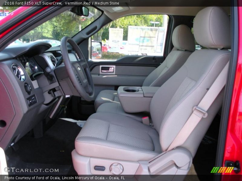 Vermillion Red / Medium Stone 2010 Ford F150 XLT SuperCrew