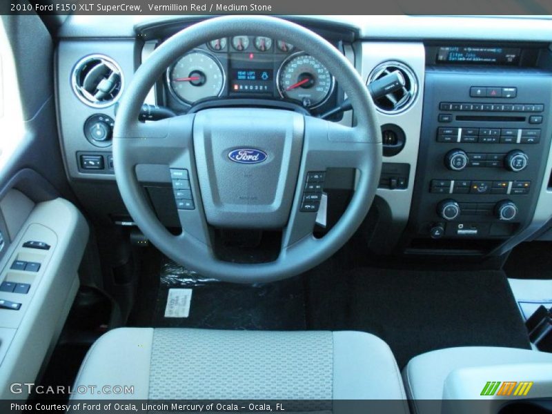Vermillion Red / Medium Stone 2010 Ford F150 XLT SuperCrew