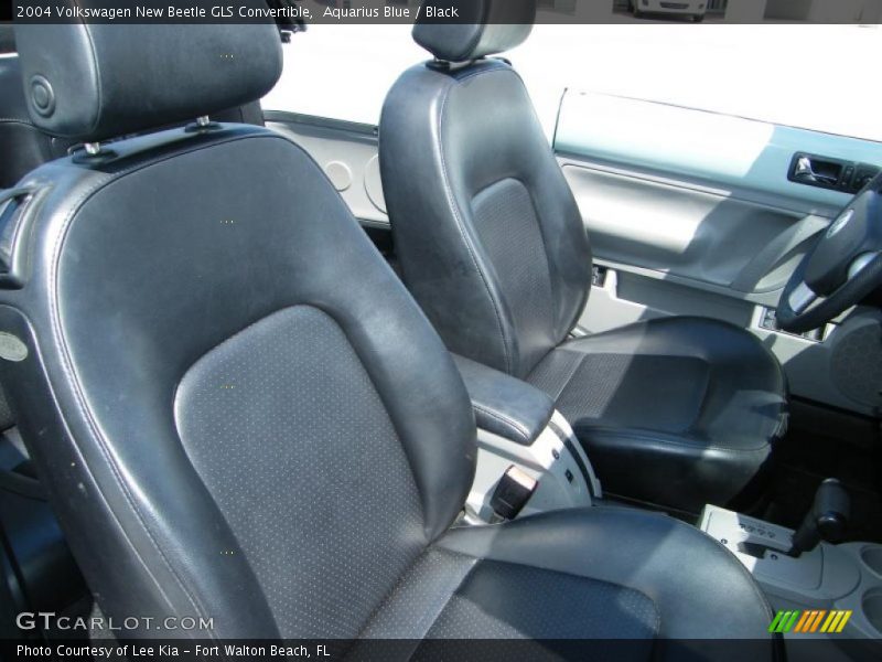 Aquarius Blue / Black 2004 Volkswagen New Beetle GLS Convertible