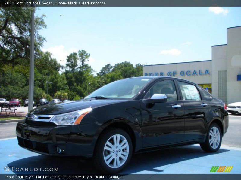 Ebony Black / Medium Stone 2010 Ford Focus SEL Sedan
