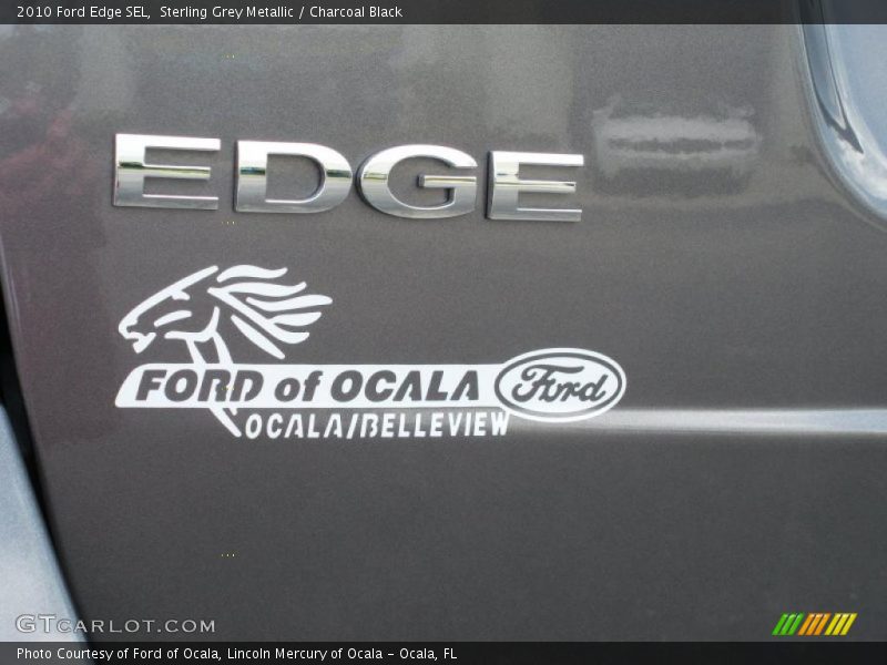 Sterling Grey Metallic / Charcoal Black 2010 Ford Edge SEL